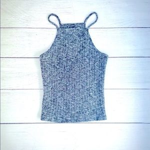 Abercrombie & Fitch Gray Knit Crop Top xs